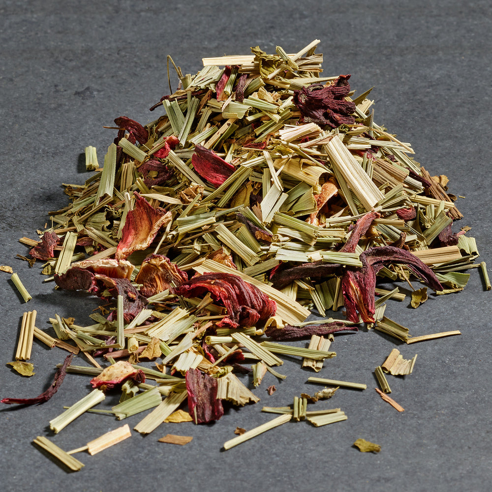 Refresh: Loose leaf lemongrass, hibiscus leaves, peppermint