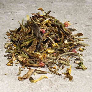 White Guava Ginger: Loose leaf white tea, ginger, raspberries